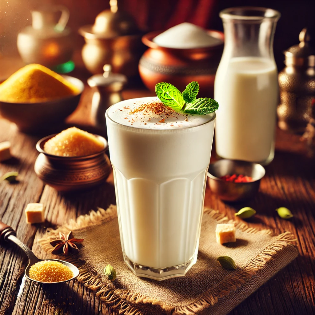 Sweet Creamy Lassi at Qamar Restaurant