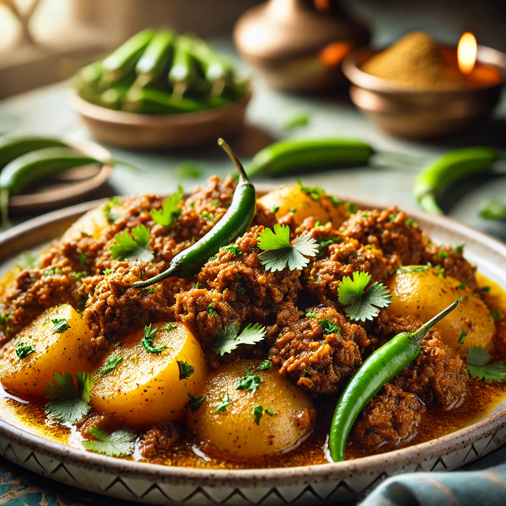 Tasty Aloo Qeema Mutton